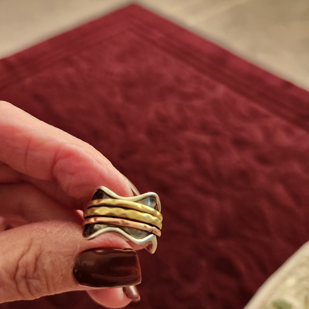 Solid Sterling Spinner Ring - image 3